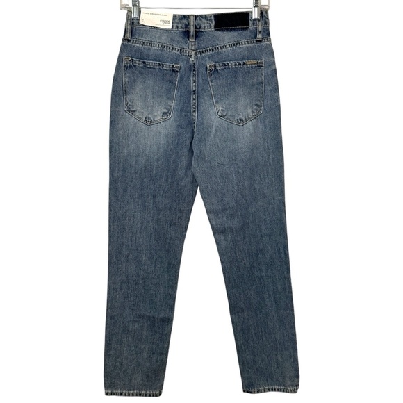 NWT Insane Gene Hi Rise Girlfriend distressed denim jeans womens 1/24 - Picture 3 of 13